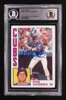 Ryne Sandberg Signed 1984 Topps #596 (BGS) at PristineAuction.com