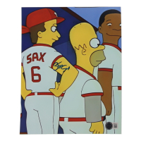 Steve Sax Signed "The Simpsons" 8x10 Photo (Beckett) at PristineAuction.com