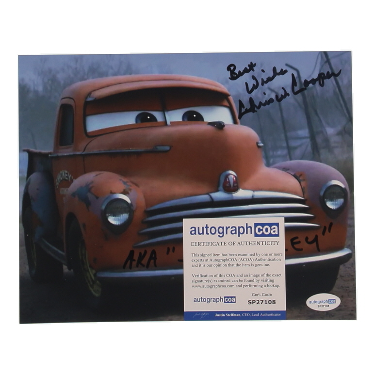 Chris Cooper Signed "Cars 3" 8x10 Photo Inscribed "AKA "Smokey" & "Best Wishes" (ACOA) at PristineAuction.com Chris Cooper Signed "Cars 3" 8x10 Photo Inscribed "AKA "Smokey" & "Best Wishes" (ACOA) at PristineAuction.com