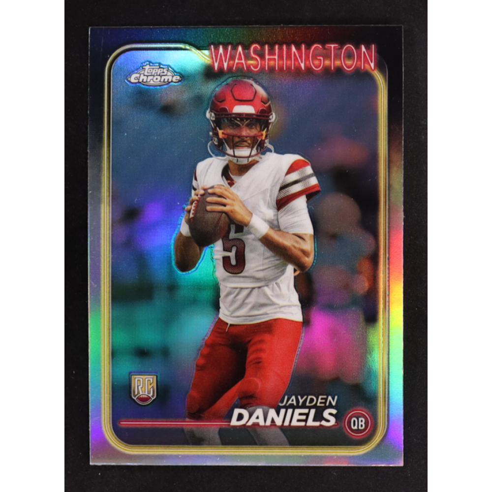 Jayden Daniels 2024 Topps Chrome Refractors #201 RC at PristineAuction.com