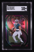 Jalen Hurts 2024 Select Prizm Purple #165 #47/75 (SGC 10) at PristineAuction.com