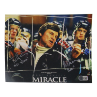 Patrick O'Brien Demsey & Billy Schneider Signed "Miracle" 8x10 Photo Inscribed "Mike Eruzione" & "Rizzo" (Beckett) at PristineAuction.com