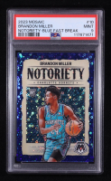 Brandon Miller 2023-24 Panini Mosaic Notoriety Mosaic Fast Break Blue #10 #73/85 RC (PSA 9) at PristineAuction.com