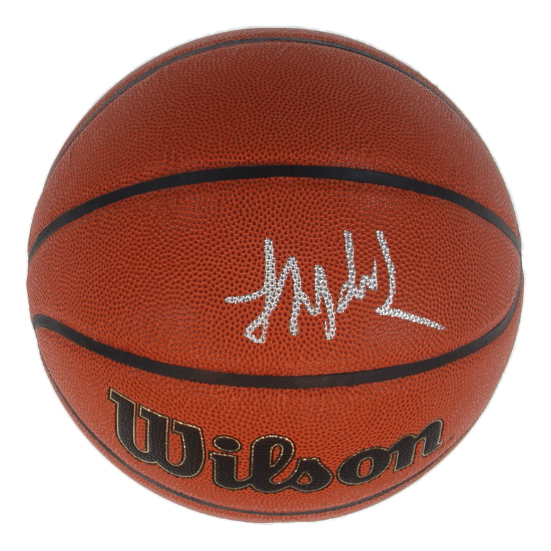 Yang Hansen Signed NBA Finals Trophy Special Edition Basketball (PSA) at PristineAuction.com Yang Hansen Signed NBA Finals Trophy Special Edition Basketball (PSA) at PristineAuction.com