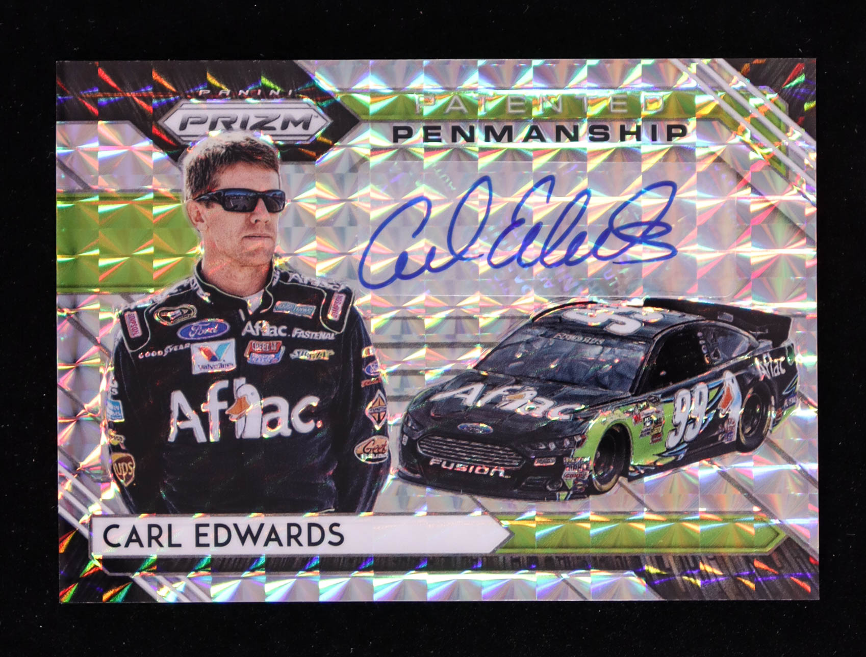Carl Edwards 2020 Panini Prizm Patented Penmanship Prizms Silver Mosaic #2 #21/99 at PristineAuction.com Carl Edwards 2020 Panini Prizm Patented Penmanship Prizms Silver Mosaic #2 #21/99 at PristineAuction.com