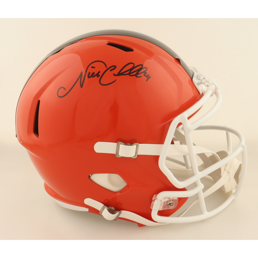 Nick Chubb Signed Browns Full-Size Speed Helmet (Beckett) at PristineAuction.com