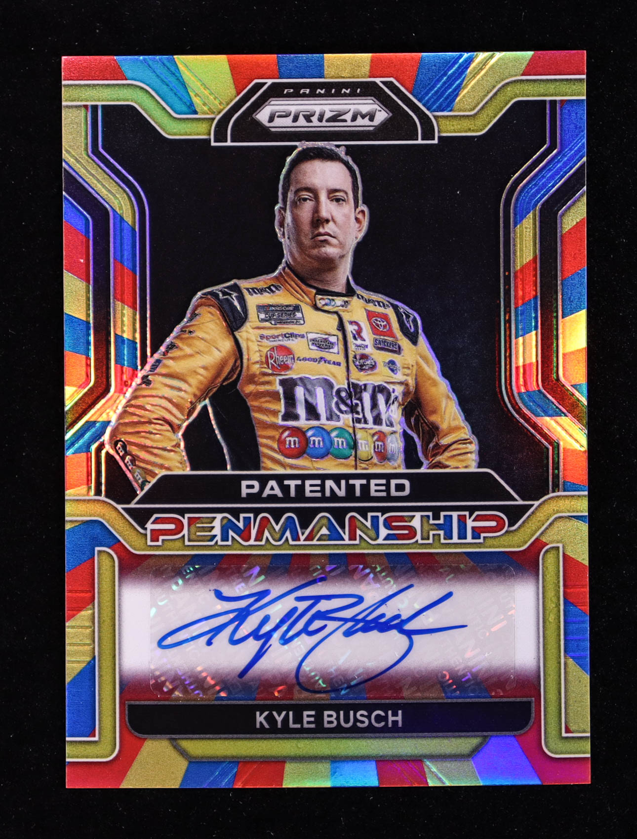 Kyle Busch 2022 Panini Prizm Patented Penmanship Prizms Rainbow #10 #05/18 at PristineAuction.com Kyle Busch 2022 Panini Prizm Patented Penmanship Prizms Rainbow #10 #05/18 at PristineAuction.com