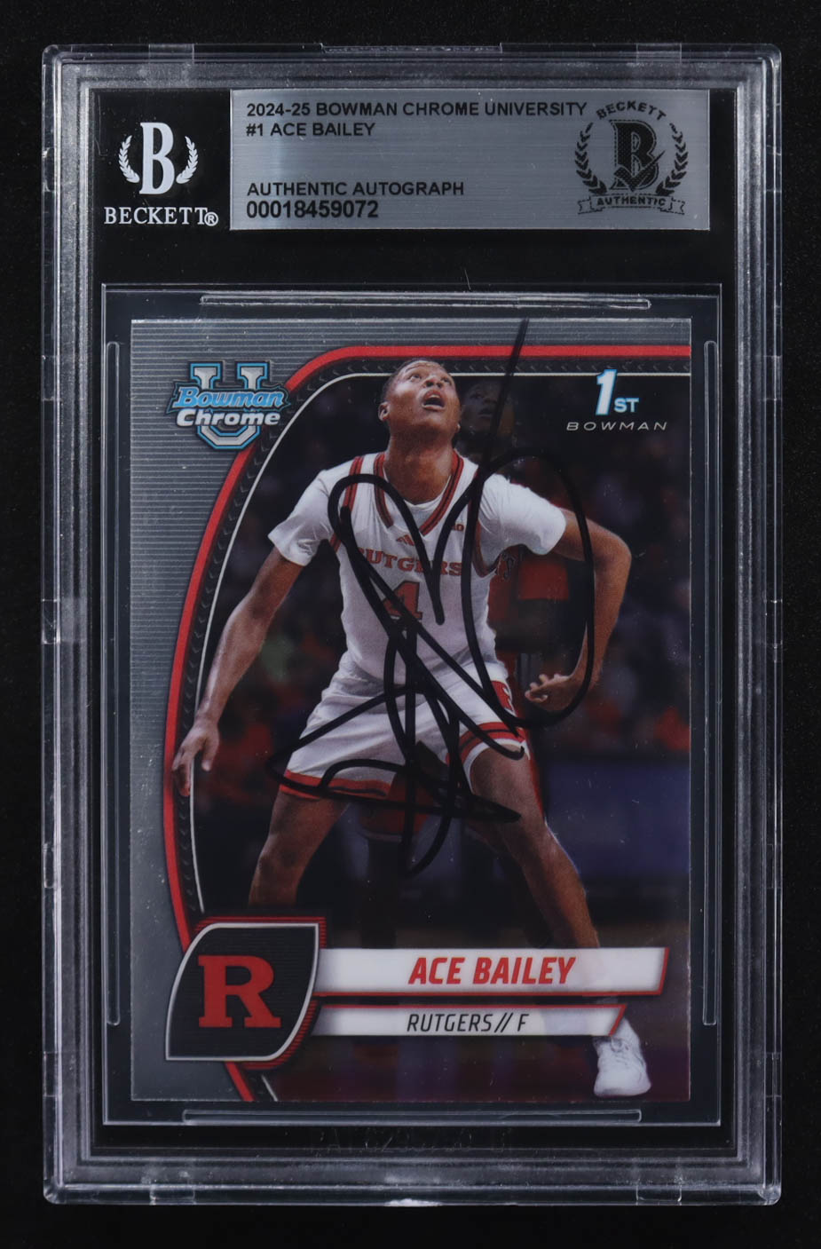 Ace Bailey Signed 2024-25 Bowman Chrome University #1 RC (BGS) at PristineAuction.com Ace Bailey Signed 2024-25 Bowman Chrome University #1 RC (BGS) at PristineAuction.com