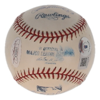 OAL Baseball Hand-Signed by (6) with Brad Lidge, Roy Oswalt, Octavio Dotel, Peter Munro (JSA) at PristineAuction.com OAL Baseball Hand-Signed by (6) with Brad Lidge, Roy Oswalt, Octavio Dotel, Peter Munro (JSA) at PristineAuction.com