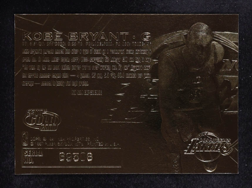 Kobe Bryant 1996-97 Fleer Purple Signature 23Kt Gold RC at PristineAuction.com Kobe Bryant 1996-97 Fleer Purple Signature 23Kt Gold RC at PristineAuction.com