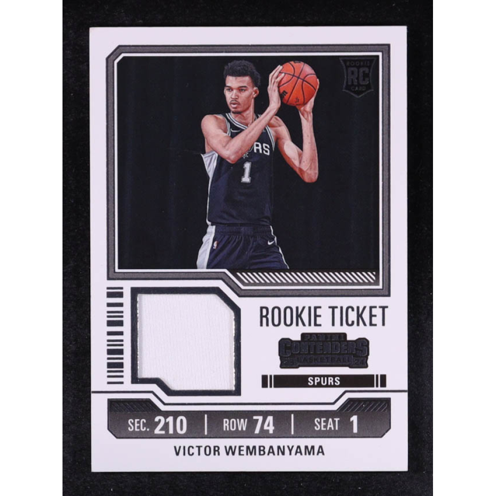 Victor Wembanyama 2023-24 Panini Contenders Rookie Ticket Swatches #6 RC at PristineAuction.com
