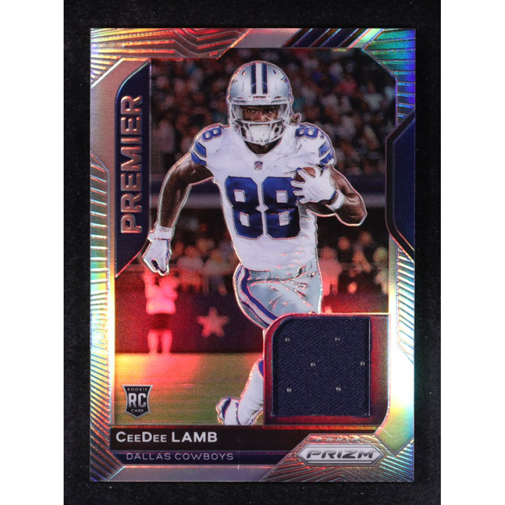CeeDee Lamb 2020 Panini Prizm Premier Jerseys #7 RC at PristineAuction.com