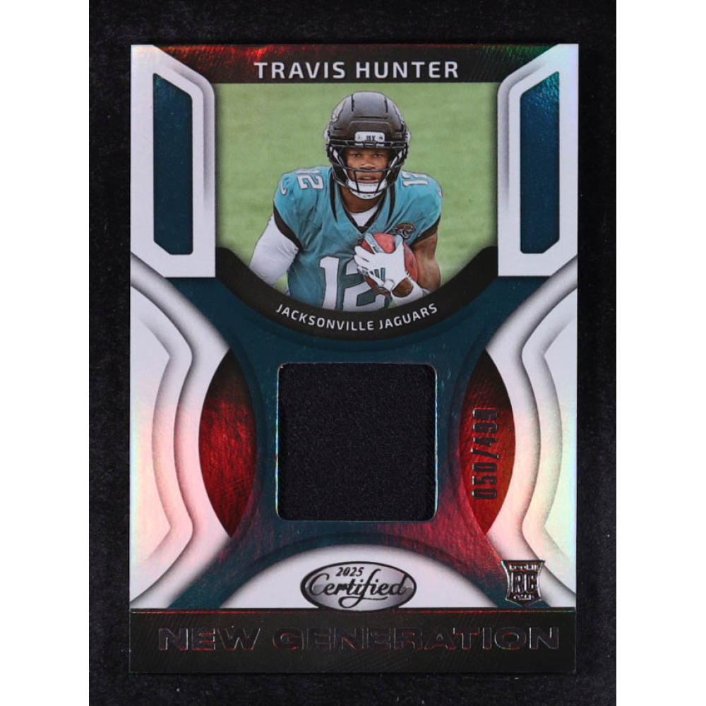 Travis Hunter 2025 Certified New Generation Jerseys Mirror #37 #50/499 RC at PristineAuction.com