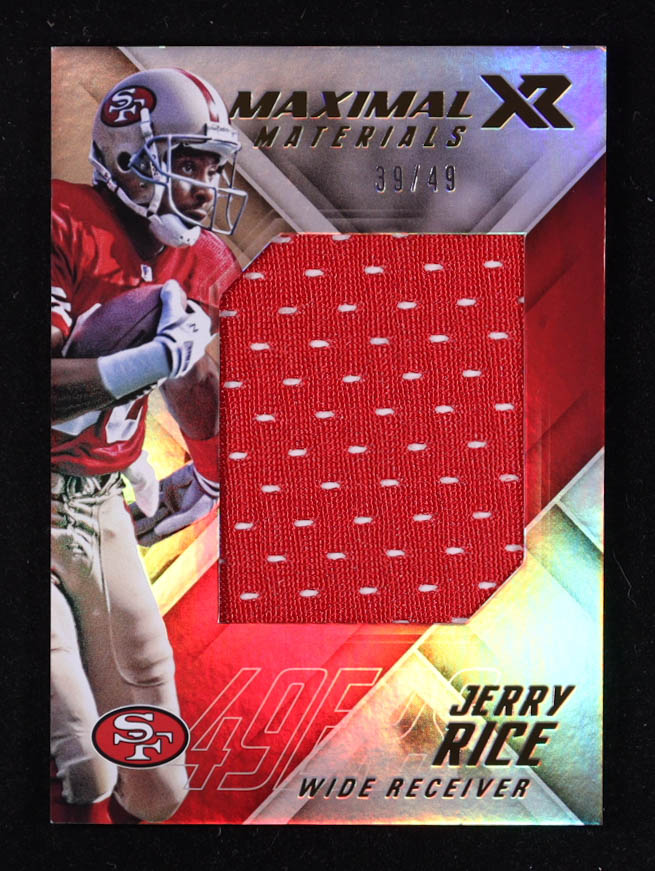 Jerry Rice 2017 Panini XR Maximal Materials #17 #39/49 at PristineAuction.com Jerry Rice 2017 Panini XR Maximal Materials #17 #39/49 at PristineAuction.com