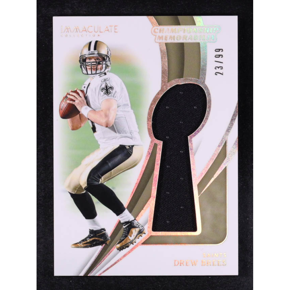 Drew Brees 2024 Immaculate Collection Championship Memorabilia #27 #23/99 at PristineAuction.com