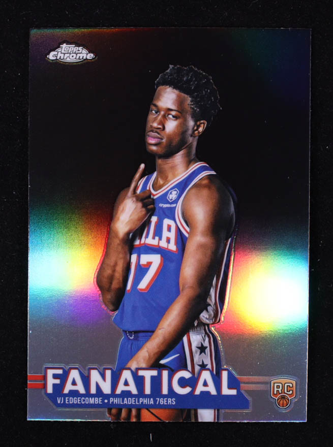 VJ Edgecombe 2025-26 Topps Chrome Fanatical #FAN-23 RC at PristineAuction.com VJ Edgecombe 2025-26 Topps Chrome Fanatical #FAN-23 RC at PristineAuction.com