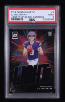 JJ McCarthy 2024 Donruss Optic Light it Up Black Pandora #2 #22/25 RC (PSA 9) at PristineAuction.com