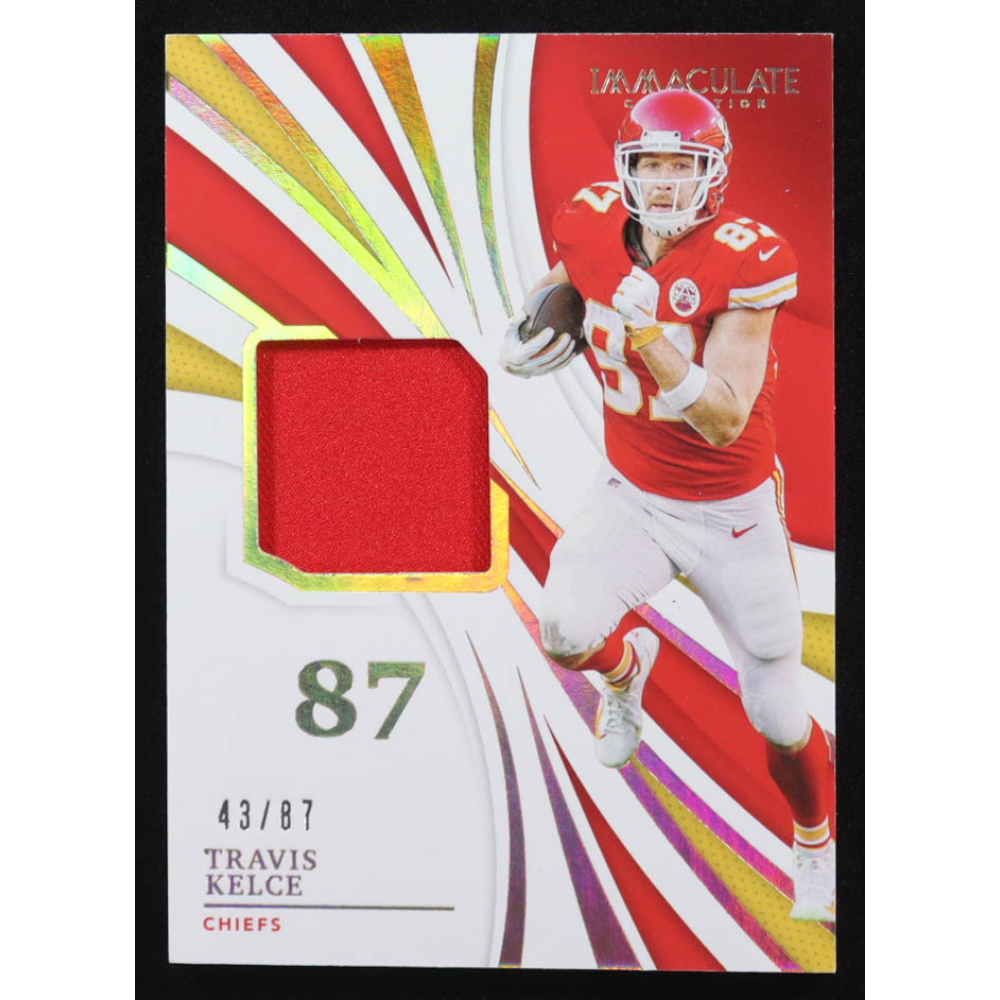 Travis Kelce 2021 Immaculate Collection Immaculate Numbers Memorabilia #67 #43/87 at PristineAuction.com