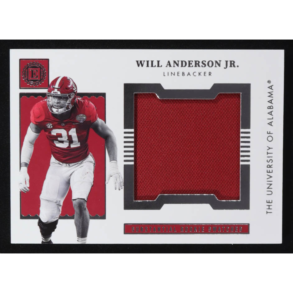 Will Anderson Jr. 2023 Panini Chronicles Draft Picks Encased Substantial Rookie Swatches #26 RC at PristineAuction.com