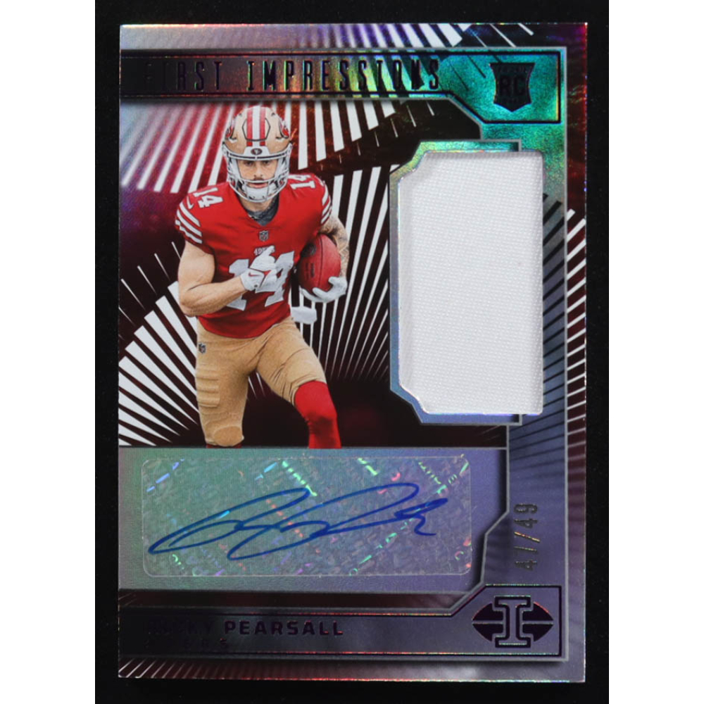 Ricky Pearsall 2024 Panini Illusions First Impressions Autographed Memorabilia FOTL Purple #109 #47/49 RC at PristineAuction.com