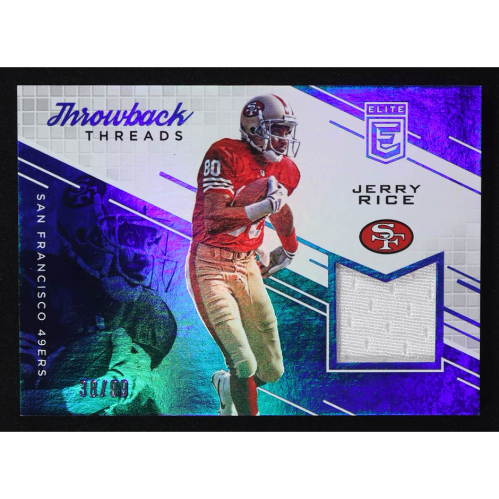 Jerry Rice 2016 Elite Throwback Threads #TTJR #38/99 at PristineAuction.com