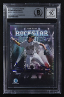 Jacob Wilson Signed 2025 Bowman Chrome Rockstar Rookies #RR-16 RC (BGS | Autograph Graded BGS 10) at PristineAuction.com