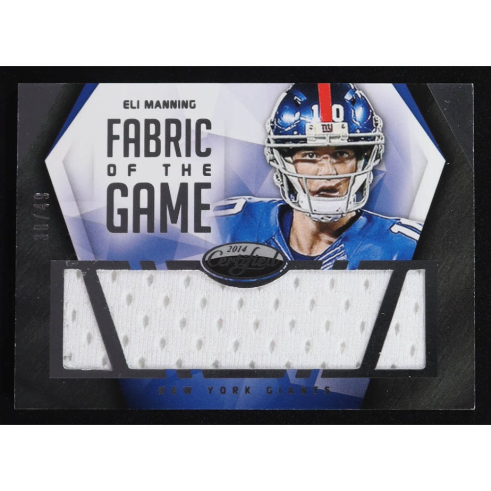 Eli Manning 2014 Certified Fabric of the Game #2 #38/49 at PristineAuction.com