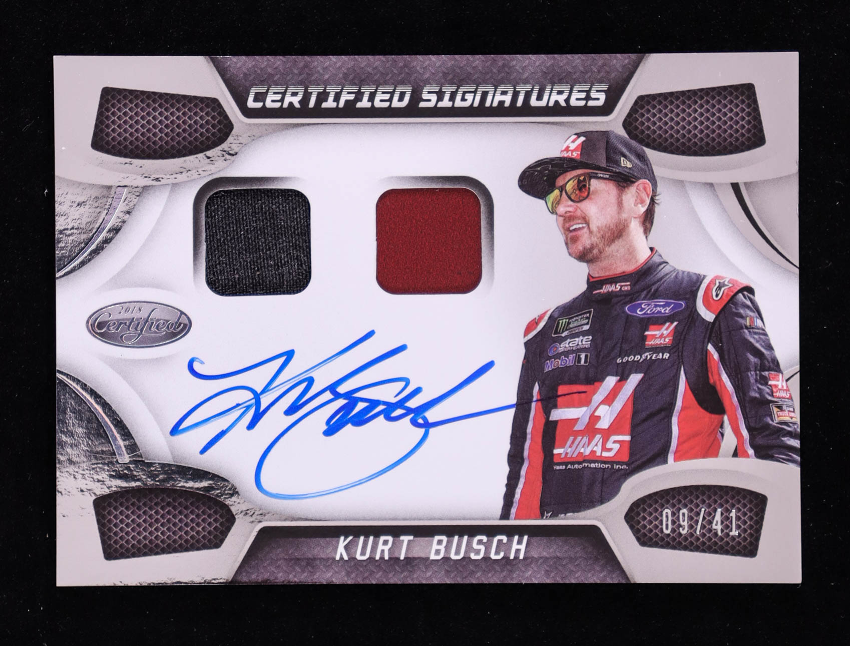 Kurt Busch 2018 Certified Signature Swatches #12 #09/41 at PristineAuction.com Kurt Busch 2018 Certified Signature Swatches #12 #09/41 at PristineAuction.com