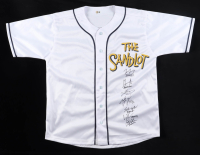 "The Sandlot" Jersey Cast-Signed by (7) with Tom Guiry, Chauncey Leopardi, Marty York, Shane Obedzinski with Character Name Inscriptions (Beckett) at PristineAuction.com