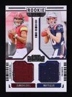 Drake Maye / Jayden Daniels 2024 Panini Contenders Rookie Ticket Dual Swatches #13 RC at PristineAuction.com