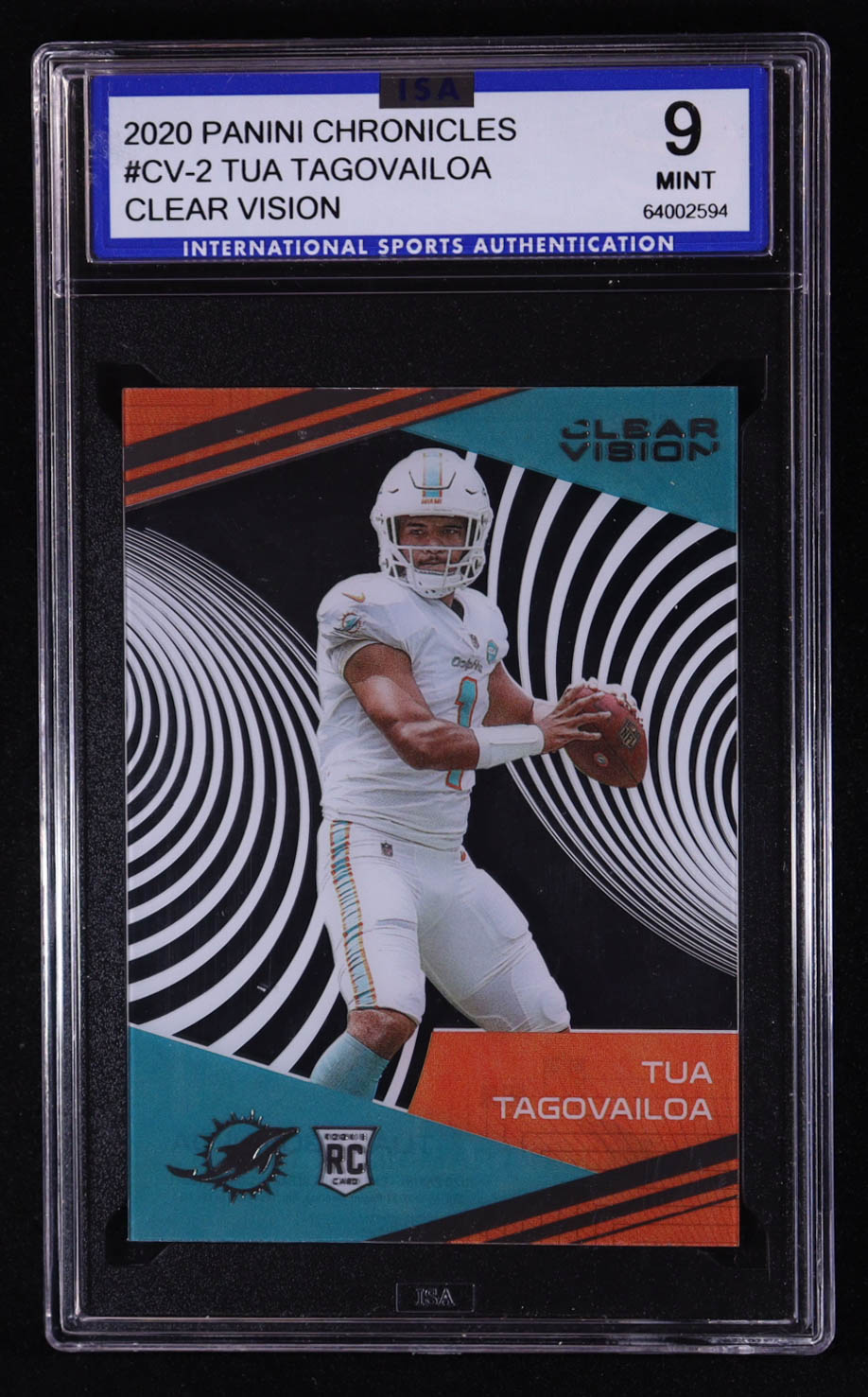 Tua Tagovailoa 2020 Panini Chronicles Clear Vision #CV-2 RC (ISA 9) at PristineAuction.com Tua Tagovailoa 2020 Panini Chronicles Clear Vision #CV-2 RC (ISA 9) at PristineAuction.com