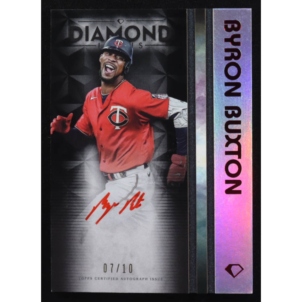 Byron Buxton 2023 Topps Diamond Icons White Polychromatink Autographs Black Red Ink #WPABBN #7/10 at PristineAuction.com