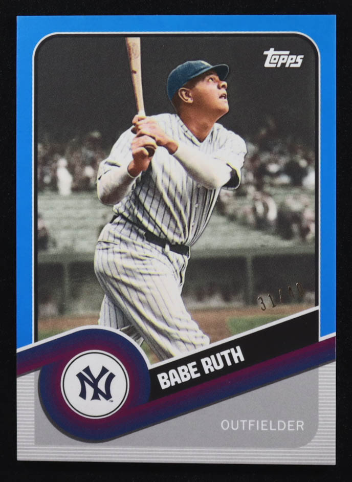 Babe Ruth 2020 Topps Brooklyn Collection Blue #31 #31/40 at PristineAuction.com Babe Ruth 2020 Topps Brooklyn Collection Blue #31 #31/40 at PristineAuction.com