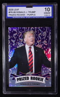 Donald Trump 2020 Leaf Prized Rookie Purple #PR-09 (ISA 10) at PristineAuction.com