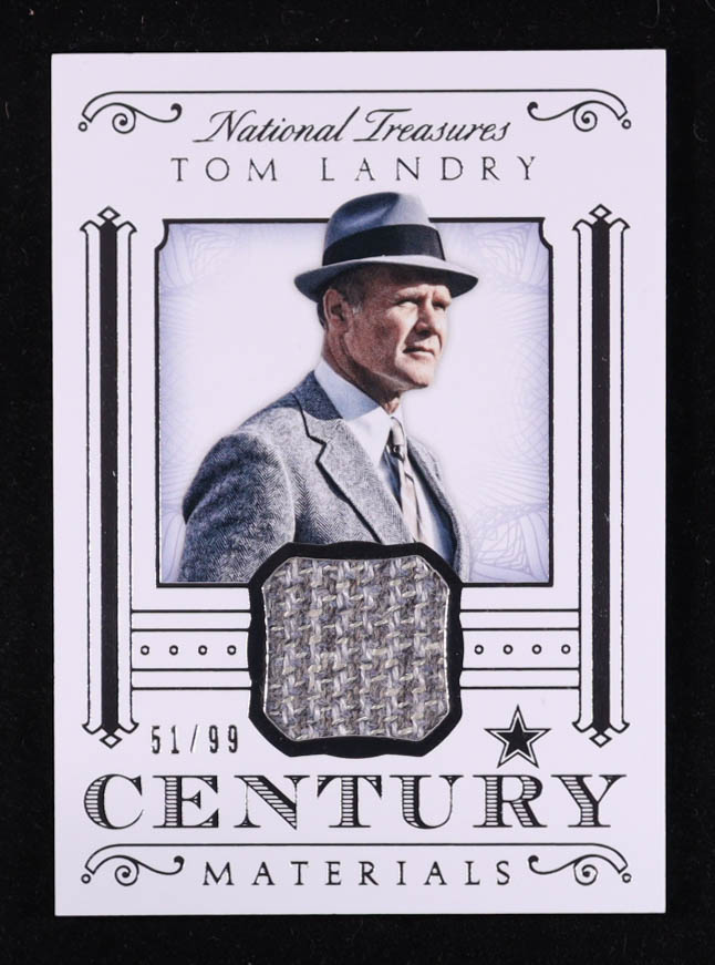 Tom Landry 2015 Panini National Treasures Century Materials #CMTL #51/99 at PristineAuction.com Tom Landry 2015 Panini National Treasures Century Materials #CMTL #51/99 at PristineAuction.com