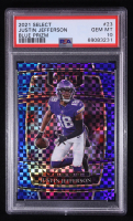 Justin Jefferson 2021 Panini Select Blue Prizm #23 #154/199 (PSA 10) at PristineAuction.com