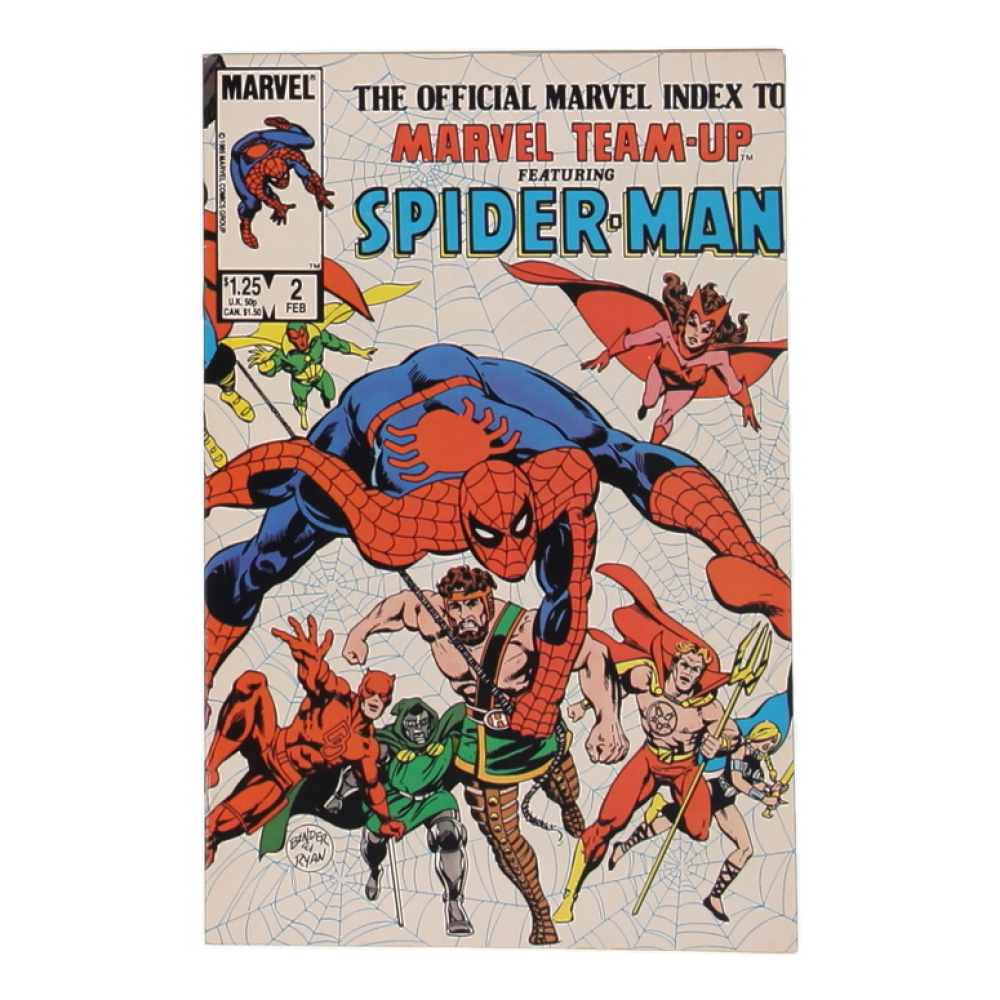 1986 "The Official Marvel Index to Marvel Team-Up" Issue #2 Marvel Comic Book at PristineAuction.com