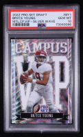 Bryce Young 2022 Pro Set Draft Campus Metal VIP Silver Wave #VIP-BY1 RC (PSA 10) at PristineAuction.com