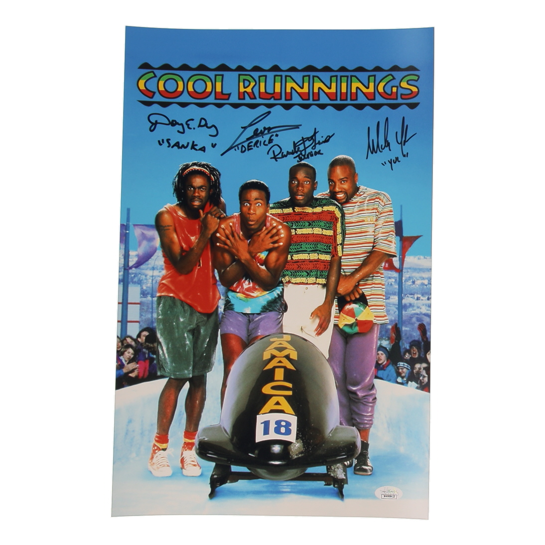 Cool Runnings | 11x17 Photo Cast-Signed by (4) with Malik Yoba, Doug E. Doug (JSA) at PristineAuction.com Cool Runnings | 11x17 Photo Cast-Signed by (4) with Malik Yoba, Doug E. Doug (JSA) at PristineAuction.com