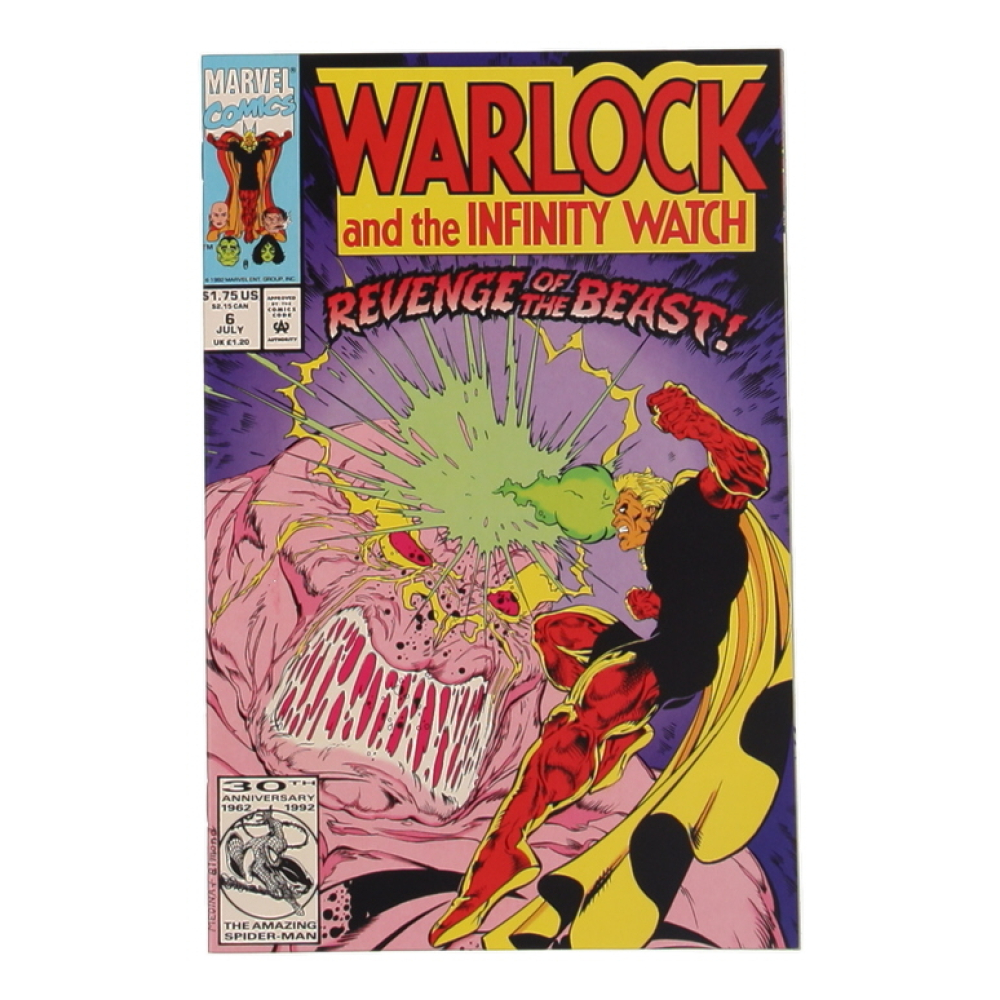 1992 "Warlock and The Infinity Watch" Issue #6 Marvel Comic Book at PristineAuction.com