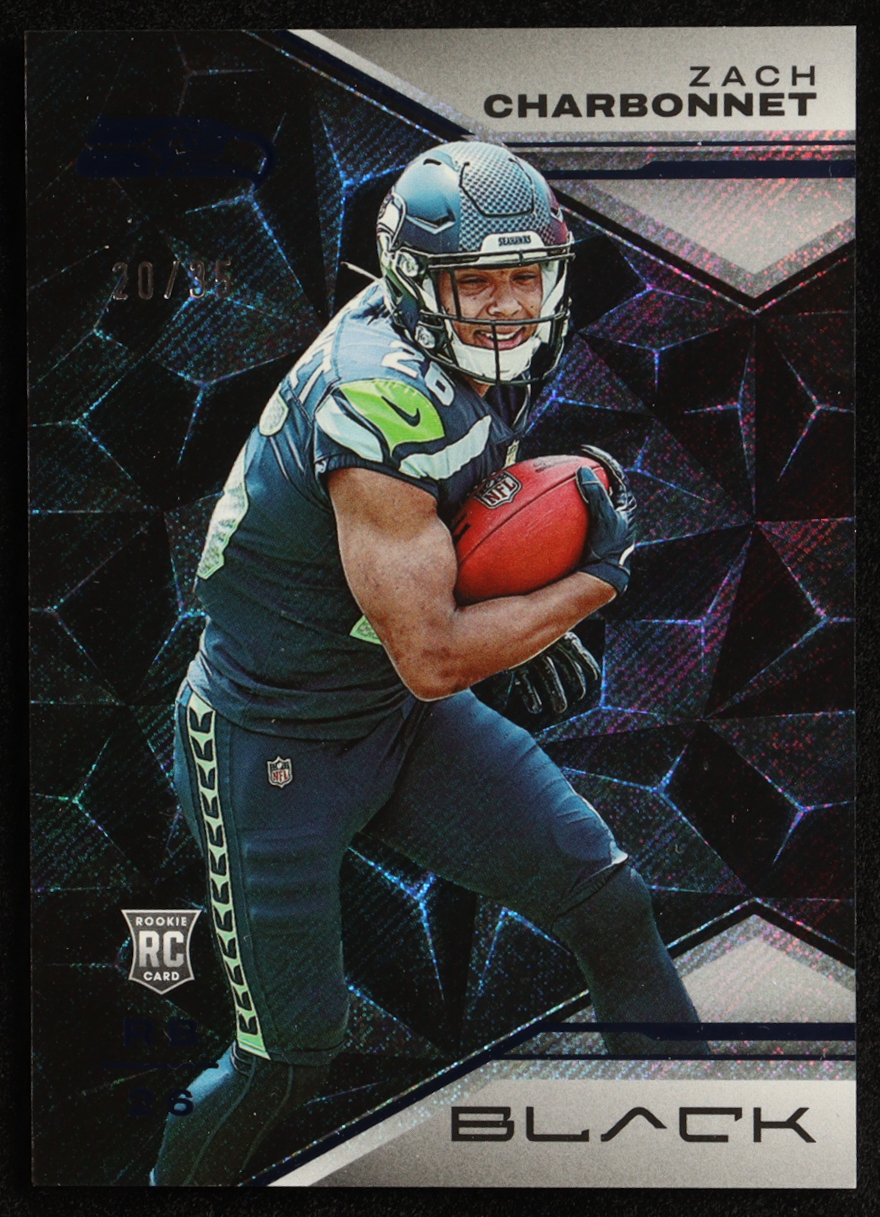 Zach Charbonnet 2023 Panini Black Sapphire #174 RC #20/35 at PristineAuction.com Zach Charbonnet 2023 Panini Black Sapphire #174 RC #20/35 at PristineAuction.com