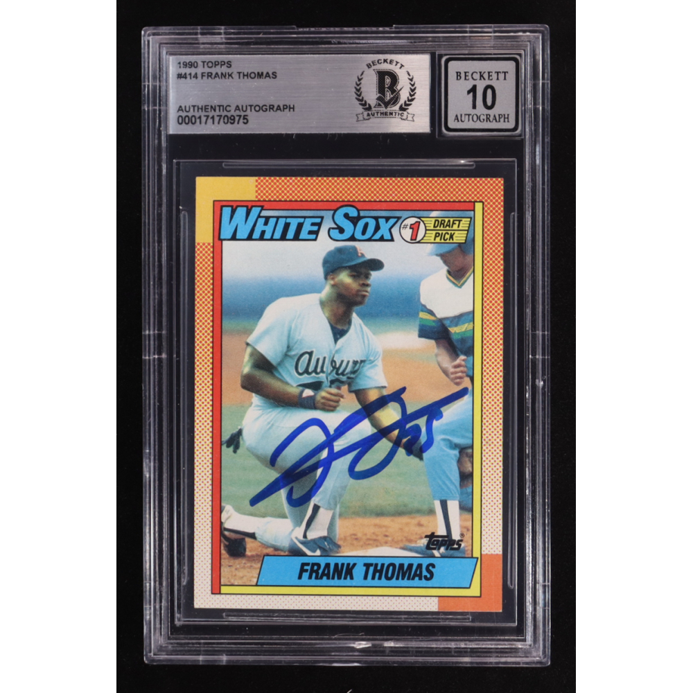 Frank Thomas Signed 1990 Topps #414 RC (BGS | Auto 10) at PristineAuction.com