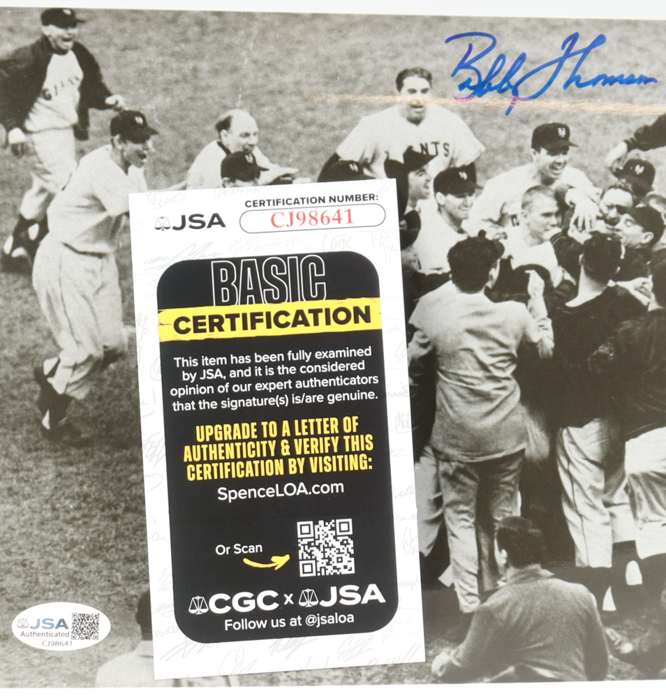 Bobby Thomson Signed Giants 8x10 Photo (JSA) at PristineAuction.com Bobby Thomson Signed Giants 8x10 Photo (JSA) at PristineAuction.com