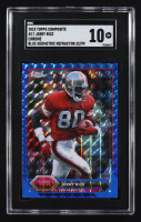 Jerry Rice 2023 Topps Composite Chrome Blue Geometric Refractor #17 #22/99 (SGC 10) at PristineAuction.com