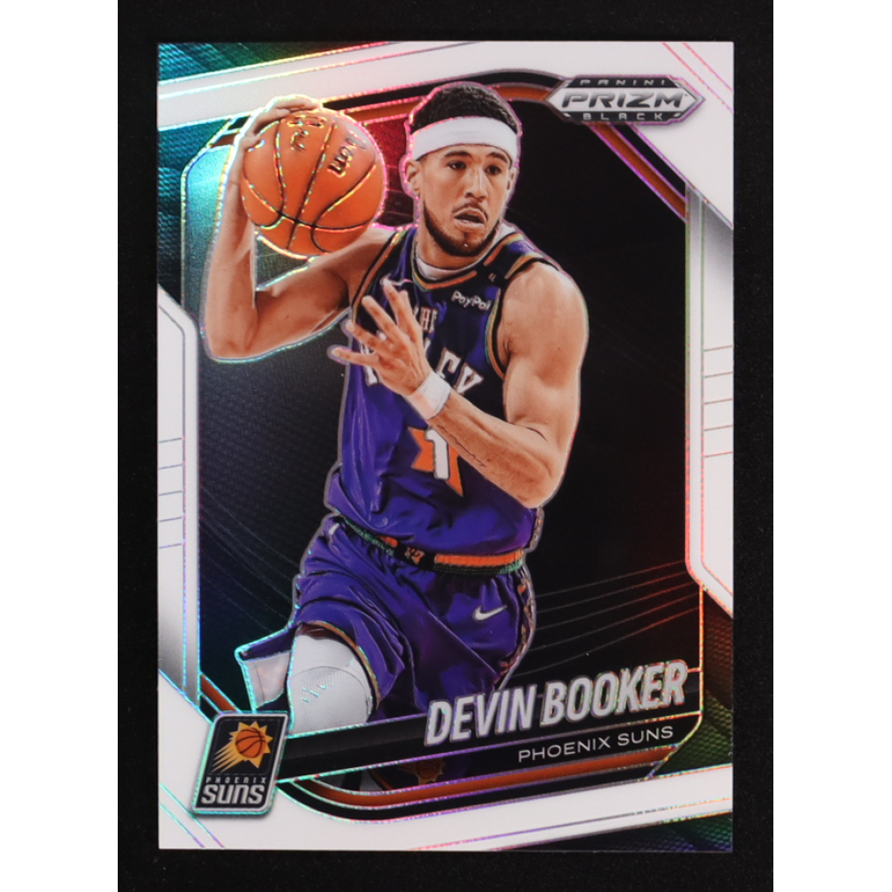 Devin Booker 2024-25 Panini Prizm Black Prizms White #11 #130/175 at PristineAuction.com