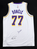 Luka Doncic & Sasa Doncic Signed Signed Lakers Nike Authentic Jersey (PSA) at PristineAuction.com
