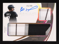 Eloy Jimenez 2019 Immaculate Collection Immaculate Doubles Memorabilia Autographs Gold #31 #15/49 RC at PristineAuction.com