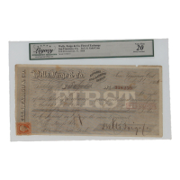 1868 San Francisco, Wells, Fargo & Co. First of Exchange $50 In Gold Coin Certificate (Legacy 30 VF) at PristineAuction.com