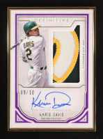 Khris Davis 2019 Topps Definitive Collection Framed Autograph Patches Purple #FACKD #05/10 at PristineAuction.com