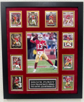 Brock Purdy 49ers Custom Framed Photo Display with (10) Trading Cards at PristineAuction.com